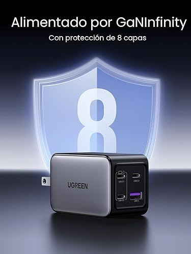 Miniatura 5 de UGREEN Nexode - Cargador de pared USB C de 65 W, cargador rápido tipo C de 4 puertos compatible con MacBook ProAir, iPhone 171615 Series, Galaxy