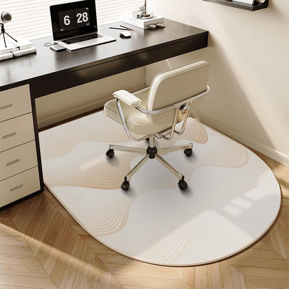 Bürostuhlmatte für Teppich- und Hartholzböden, dicker rutschfester Schutz für Gaming- und Bürostühle, modernes Design, 80 x 120 cm (Berge) – Schreibtischunterlage für maximalen Schutz
