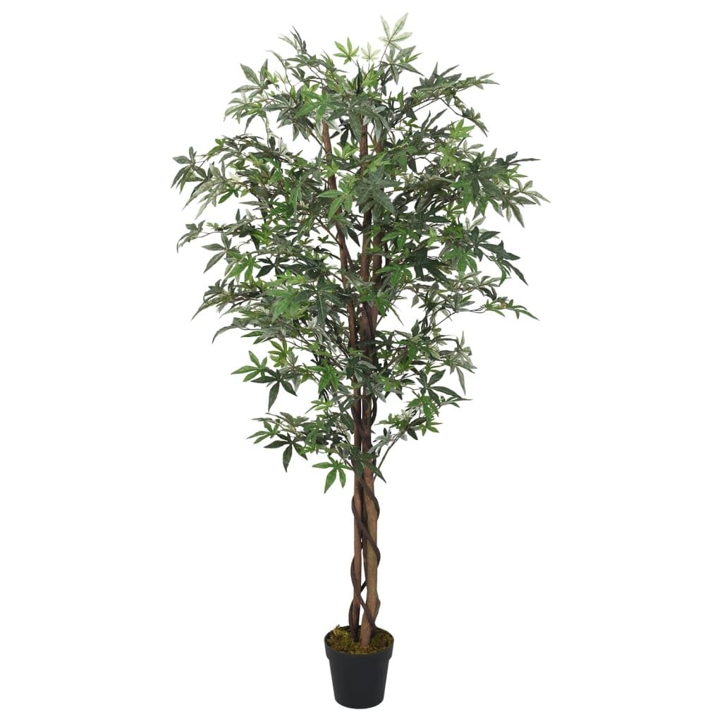 vidaXL Acero Artificiale 504 Foglie 150 cm Verde