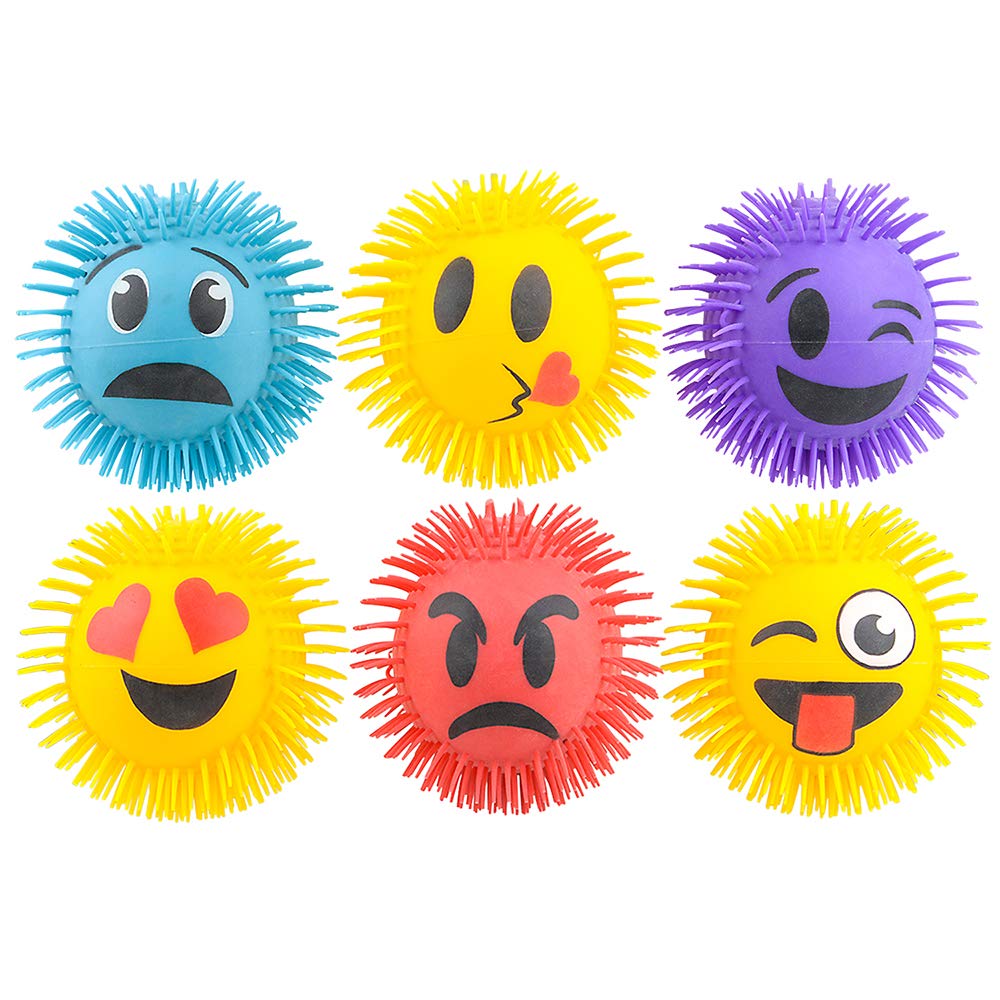 Rhode Island Novelty 9 Inch Emoticon Puffer Balls One Dozen Per Order