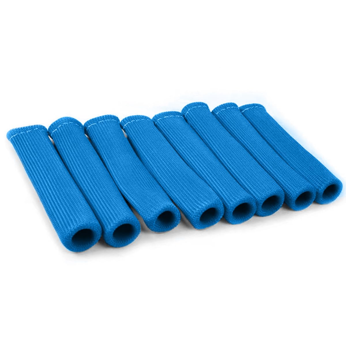 Spark Plug Wire Boots Protector Sleeve, 2500 Degree Spark Plug Wire Heat Shield Sleeve Cover for SBC BBC 350 454, 6 Inch Spark Plug Wire Heat Insulation Cover Wrap for Car Truck (Blue, 8PCS) 8PCS Blue