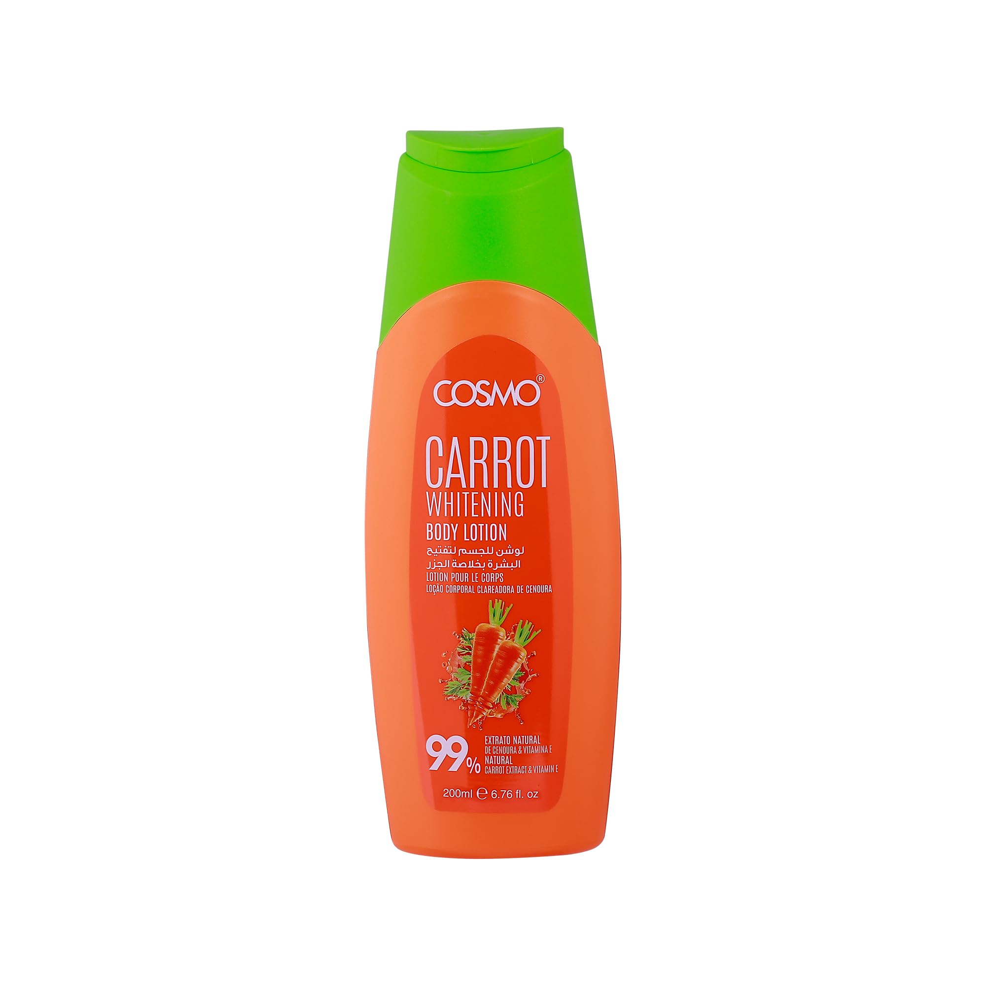 Cosmo Carrot Whitening Body Lotion 99% Natural – 200ml | Nourishing & Hydrating Daily Moisturizer with Plant-Based Ingredients for Soft, Smooth, Radiant Skin, Suitable for All Skin Types-image-49