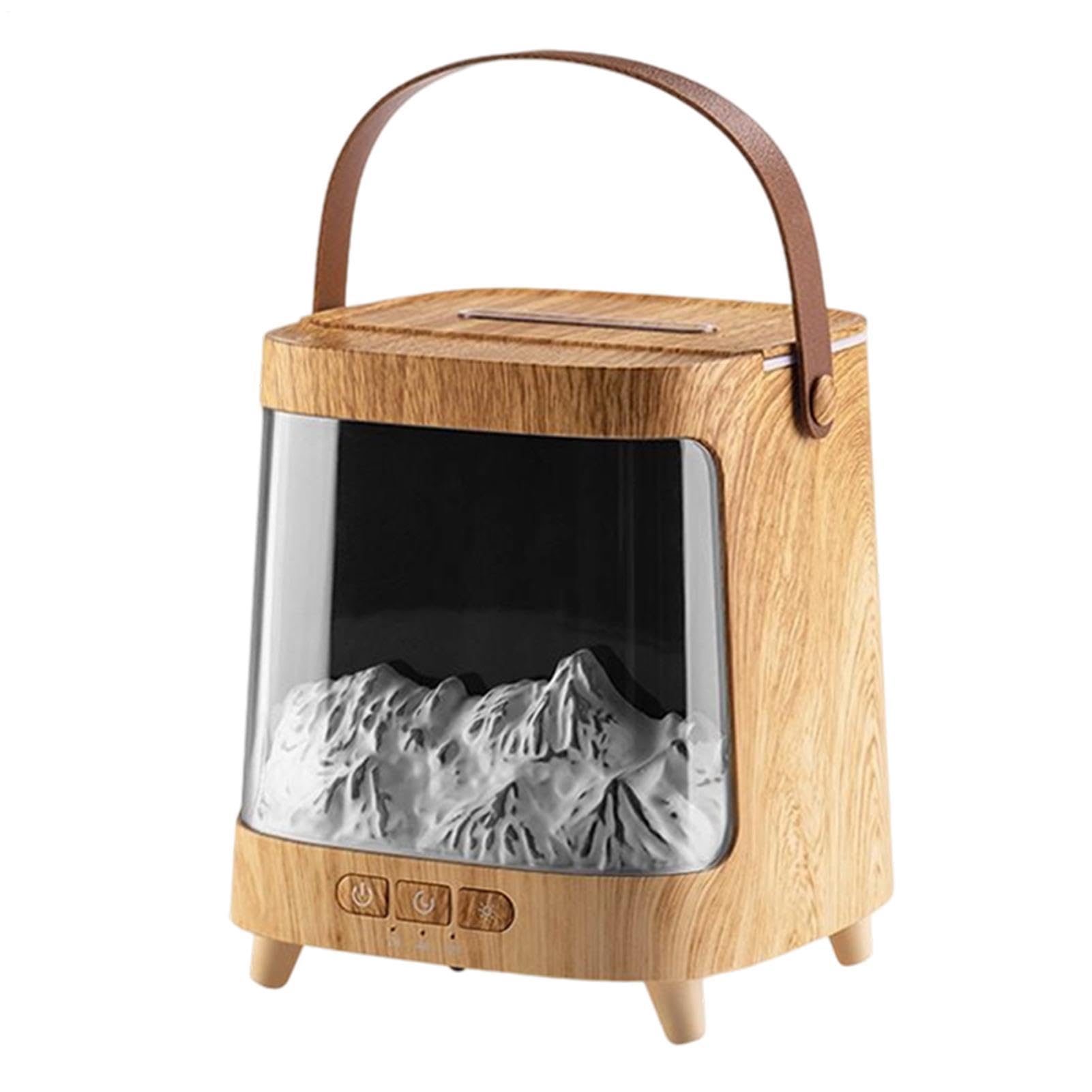 Umidificatore con Fiamma 7 Colori Diffusore per con Umidificatore | con Timer Macchina Aromaterapia Silenziosa 200ml per Casa Ufficio Scrivania Camera da