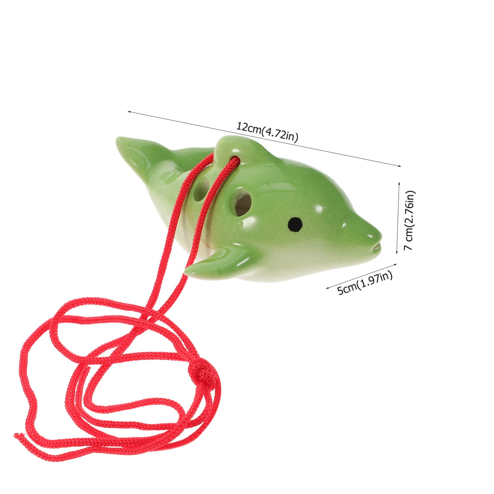 ERINGOGO 6-hole Dolphin Ocarina Beginner's Ceramic Musical Instrument Practice Wind Instrument Random