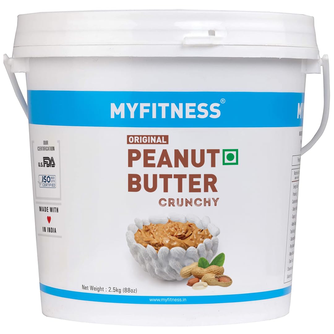 Peanut Butter Original Classic Crunchy 2.5kg | 25g Protein | 9g Fiber | Nut Butter Spread for Breakfast, Snacks & Bread Treats | Cholesterol Free | Zero Trans Fat | Crunchy Peanut Butter