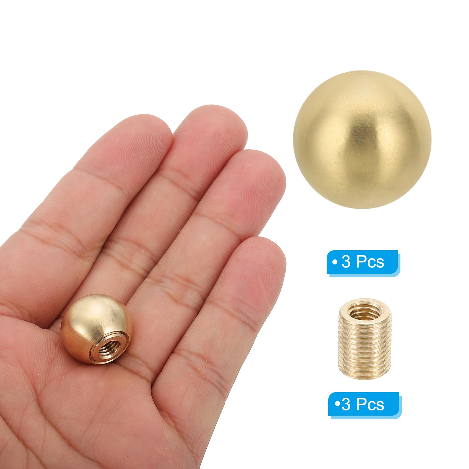 PATIKIL 17.5mm Ball Lamp Finials Caps Knob - Image 3