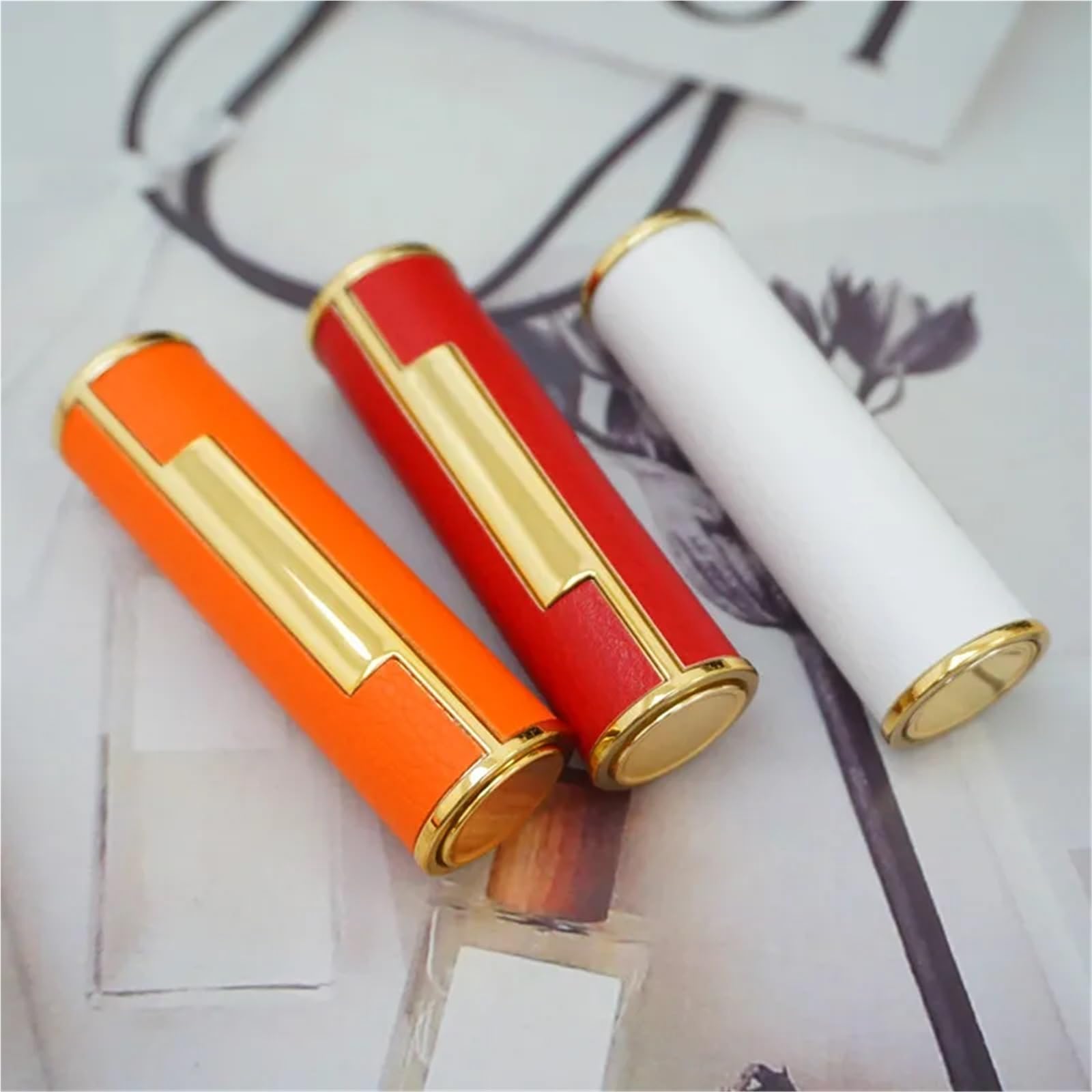Leere Lippenstift-Röhren, 10 Stück, 12,1 mm, Lippenstift-Behälter, Lippenstift, Lipgloss-Röhren, Push-Typ, rund, für DIY-Lippenstift (Rot, 10 Stück)