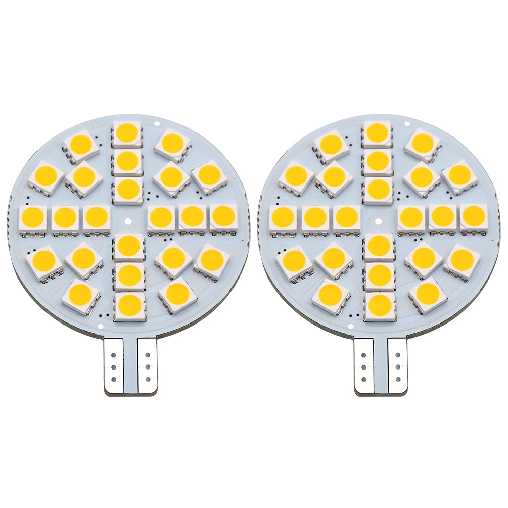 Amazon Com Grv T10 921 194 Led Bulb 24 5050 Smd Lamp Super Bright Ac 12v Dc 12v 24v For Rv Boat Iandscaping Ceiling Dome Interior Lights Warm White 2nd Generation Pack Of 2 Automotive