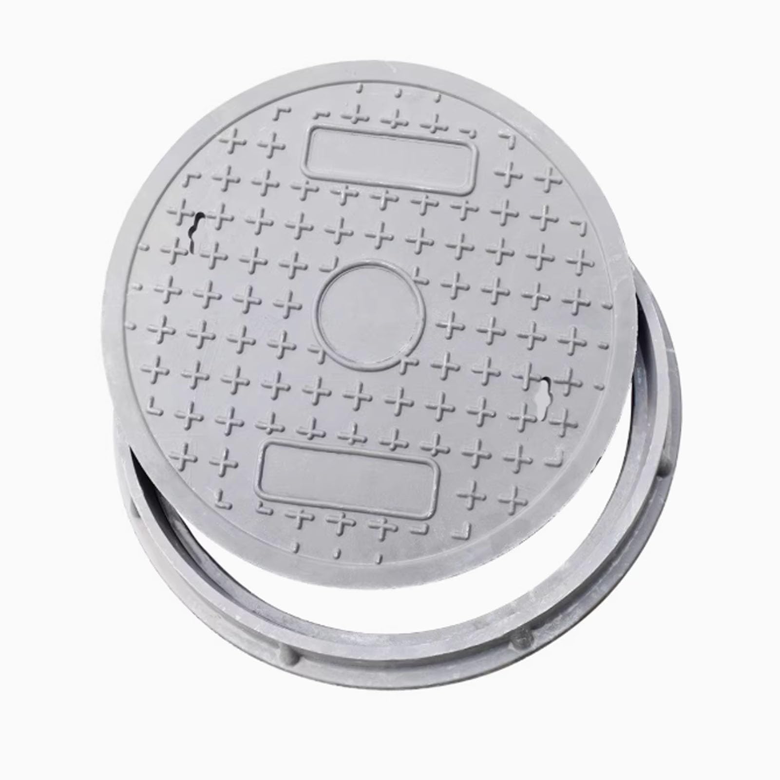 Generico Set di Coperchio e Telaio per pozzetto di ispezione in Resina a Incasso per Fosse settiche e pozzetti fognari - Durevole, Resistente agli Agenti atmosferici, Ideale per Giardini e parchi, so