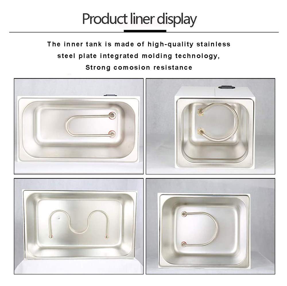 Baño María Termostático Digital para Laboratorio, 2.5L/5L/8L/15L Pantalla Digital Baño María Termostático con Calefacción Eléctrica, RT a 100 °C, Función de Temporización, Fácil de Limpiar,1Hole