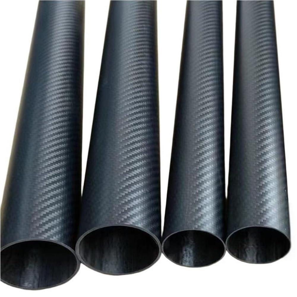 Rury okrągłe 3k z pełnego włókna węglowego o długości 500 mm, matowe rury twill do części robotów, 2 szt(15x13mm)