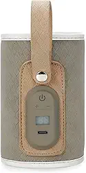 Aquecedor portátil de mamadeiras para bebês, aquecedor portátil de mamadeiras para viagem, mantém o leite e a comida do seu bebê aquecidos facilmente /1115 (Size : Grey)