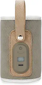 Aquecedor portátil de mamadeiras para bebês, aquecedor portátil de mamadeiras para viagem, mantém o leite e a comida do seu bebê aquecidos facilmente /1115 (Size : Grey)