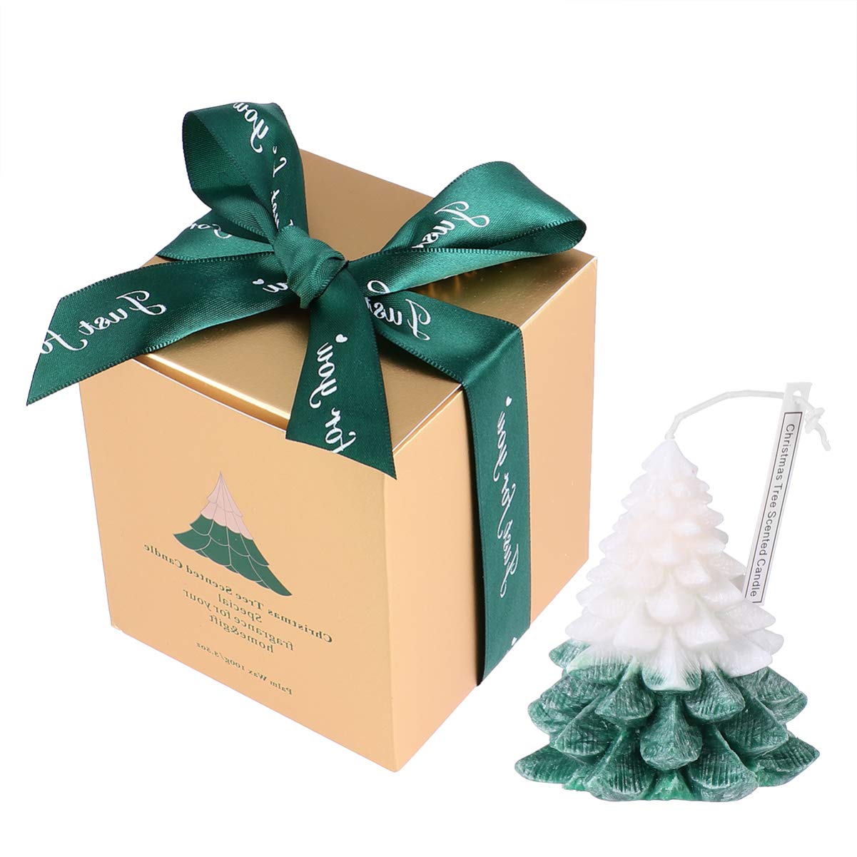 Didiseaon 1pc Dual Christmas Tree Scented Candle Fragrance Wax for Home Decoration Elegant Tabletop Decor for Holidays and Special Occasions