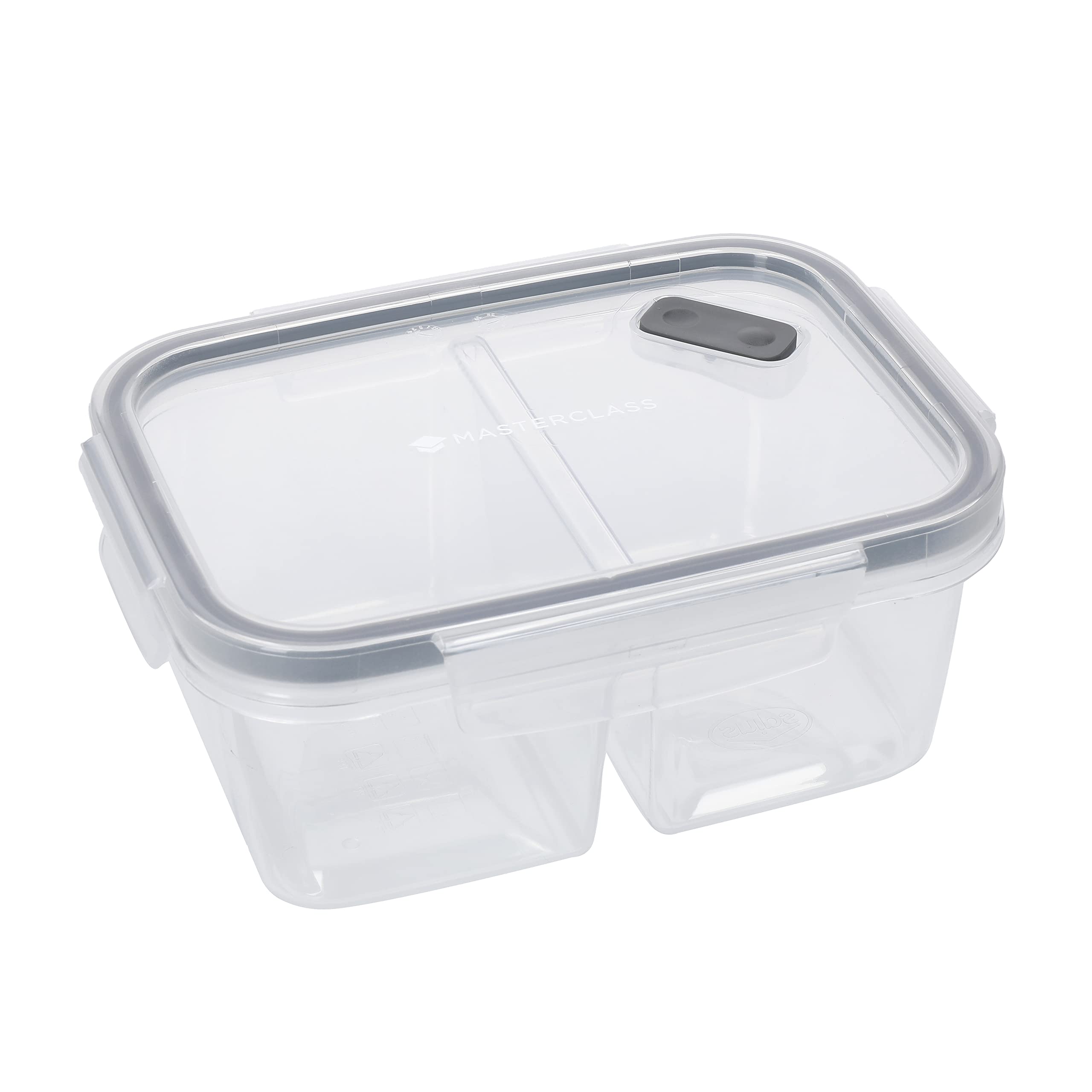 MasterClass Recycled Eco Snap Divided Food Storage Container, 800 ml, Card Insert
