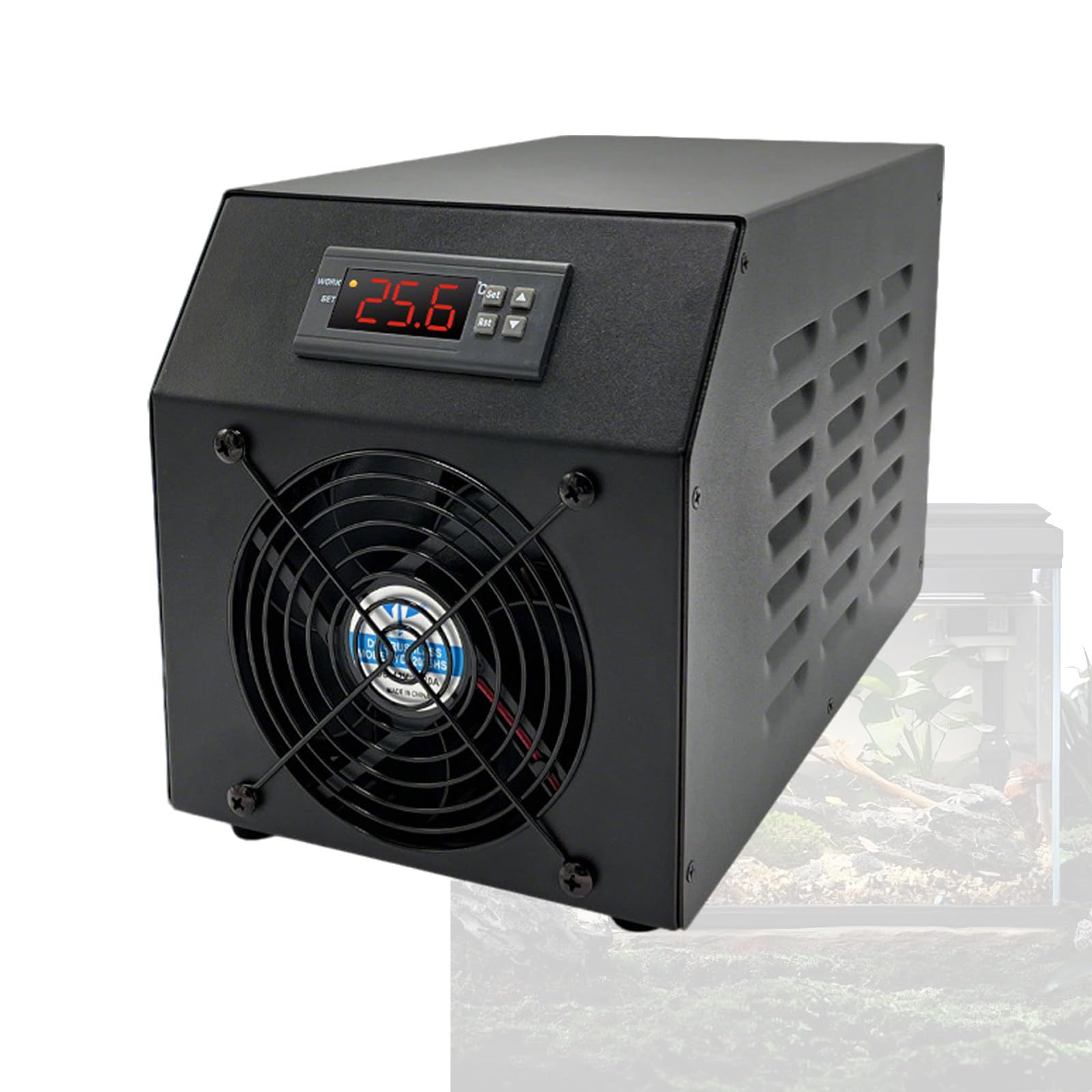 Wasserkühler für Hydrokultur, Aquarienkühlung und -heizung, 60 l/15,85 gal, geeigneter Wasserdurchfluss 1–3 l/min, für die Fisch- und Garnelenzucht in Aquakulturen coldandhot