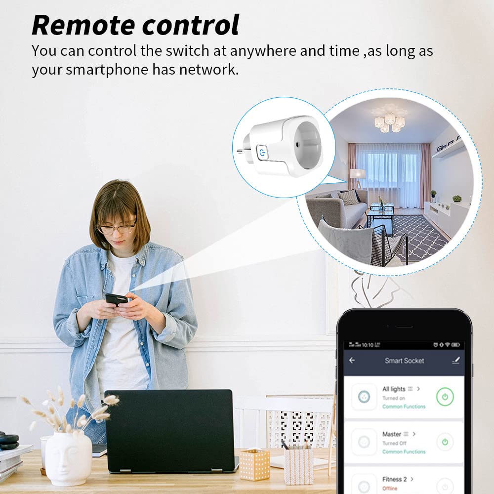 Zigbee Smart Plug Outlet Compatible with Alexa Google Assistant App and Voice Control ZigBee Hub Required EU 16A — view 6