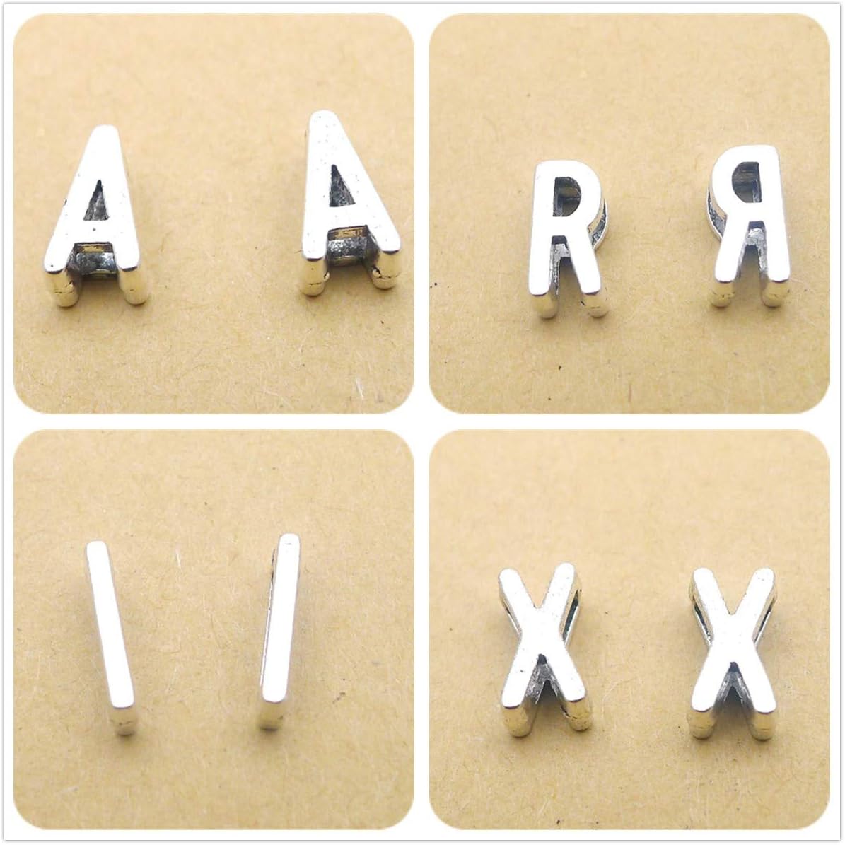 YYaaloa A-Z 26 Alphabet Letter Bracelet Charms (4 set / 104pcs) DIY Charms Pendant for DIY Crafting, Bracelet Necklace Earring Jewelry Making Accessory - Image 8