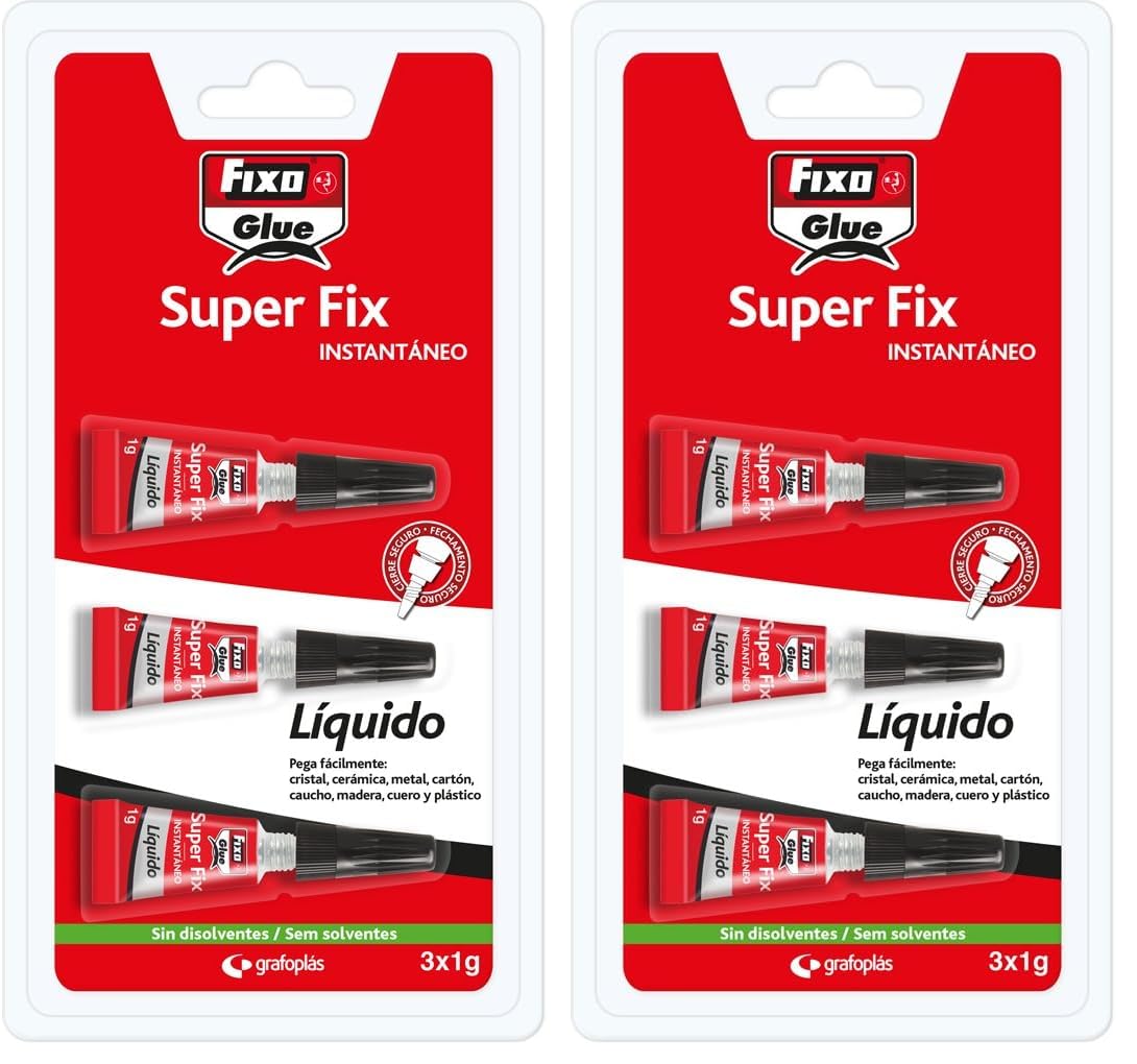 Fixo Glue - Pegamento Instantáneo Líquido Super Fix Liquido 3 Gramos, Reparaciones Rápidas y Duraderas, Cierre Seguro — view 2