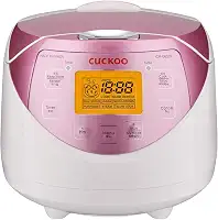 CUCKOO CR-0631F | Panela de arroz Micom com 6 xícaras (não cozida) | 8 opções de menu: arroz branco, arroz integral e mais, panela interna antiaderente, feita na Coreia | branco/rosa