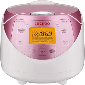 CUCKOO CR-0631F | Panela de arroz Micom com 6 xícaras (não cozida) | 8 opções de menu: arroz branco, arroz integral e mais, panela interna antiaderente, feita na Coreia | branco/rosa