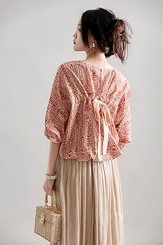 Amazon | [DYIOPMFGZ] 花柄 シャツ ブラウス レディース tシャツ