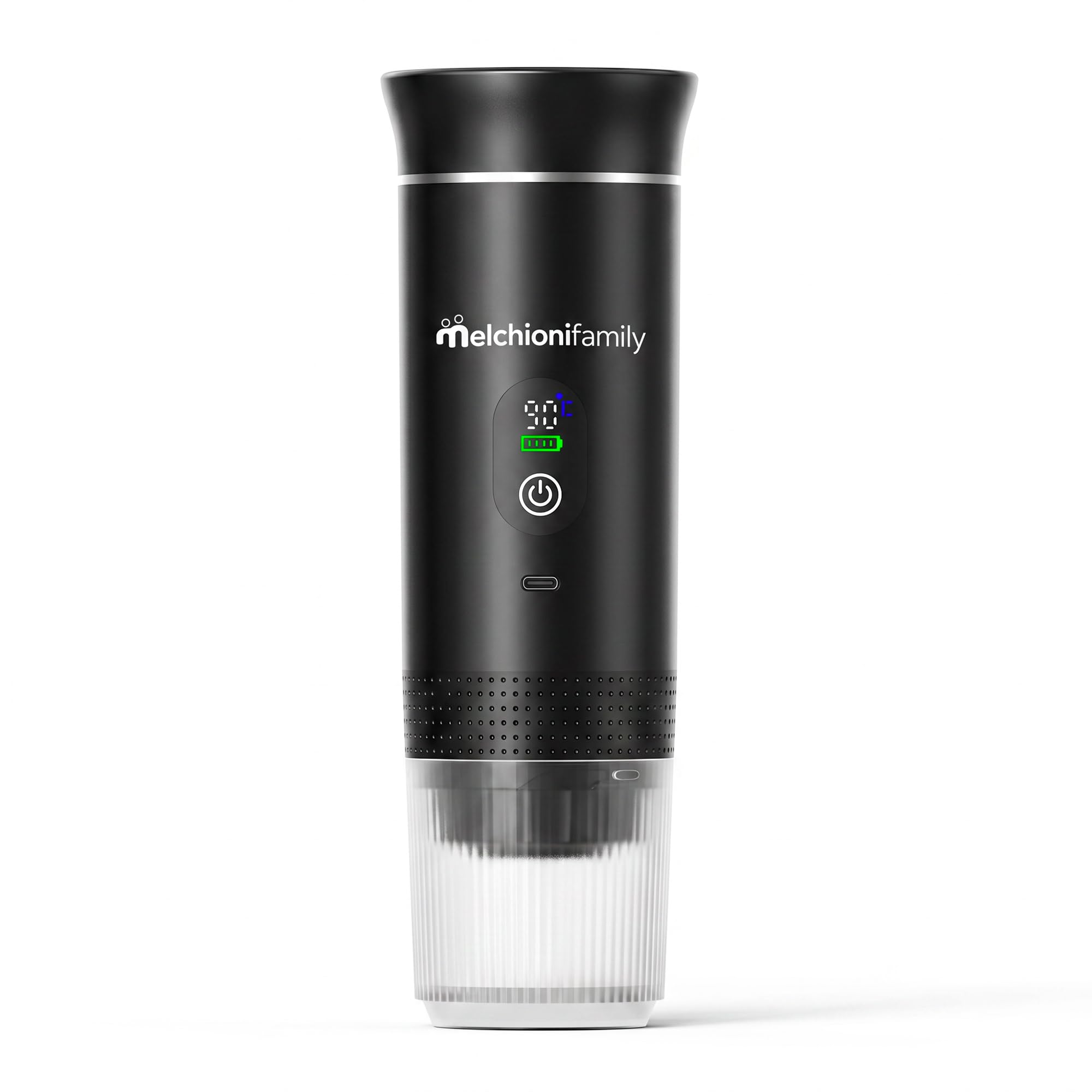 Melchioni Caffè Go - Macchina Caffè Portatile 3 in 1 - Batteria Ricaricabile USB-C - Compatibile con Capsule Nespresso - Compatibile con Capsule Dolce Gusto - Compatibile con Caffè Macinato - Pompa 20