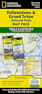 Yellowstone and Grand Teton National Parks Map Pack Bundle