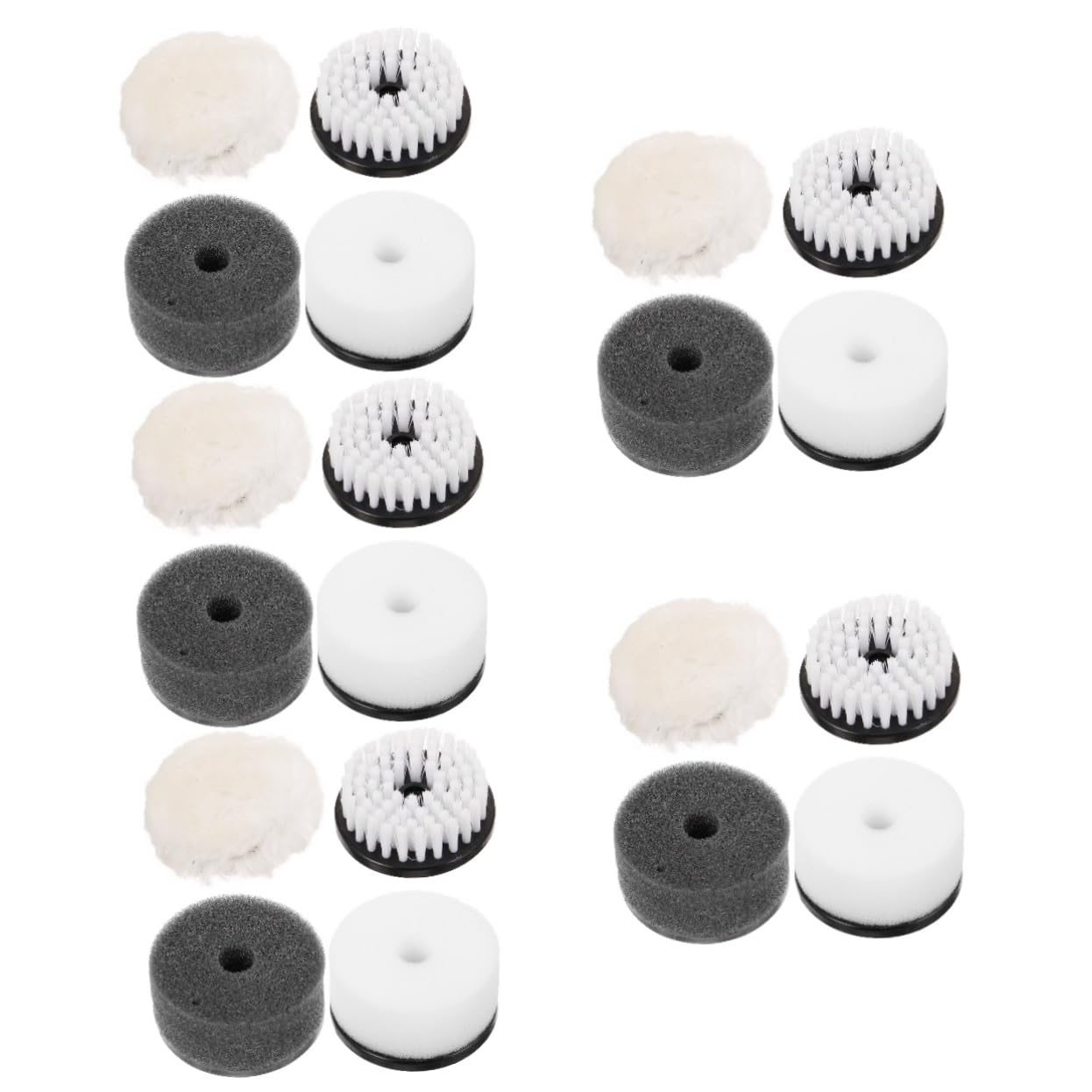 Healeved 5 Series Cepillo para Pulir Juego De Cepillos para Quitar El Polvo Limpiador Betún para Zapatos Almohadillas para Pulir Abrillantador para El Cuidado Limpieza 4 Piezas x 5