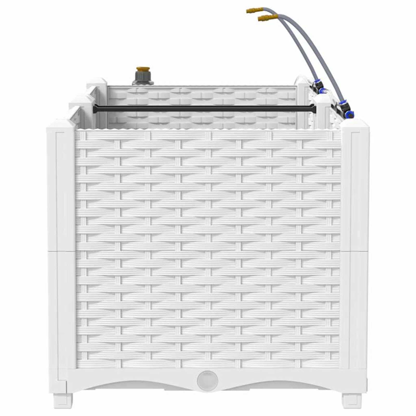 Gecheer Vaso da Giardino con Sistema di Irrigazione Automatica, 80 x 40 x 37,5 cm, Plastica, per Esterno, Ideale per Fiori ed Erbe