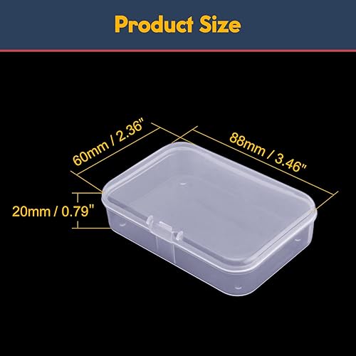 Miniatura 3 de MroMax Caja de almacenamiento de componentes PP, 3.465 x 2.362 x 0.787 in organizador de plástico cajas de herramientas para componentes