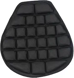 Almofada de assento Uwariloy - Motocicleta e Carro - Preta e Azul - Tamanho Universal 375 mm x 360 mm