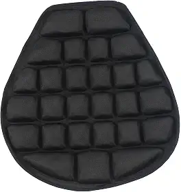 Almofada de assento Uwariloy - Motocicleta e Carro - Preta e Azul - Tamanho Universal 375 mm x 360 mm