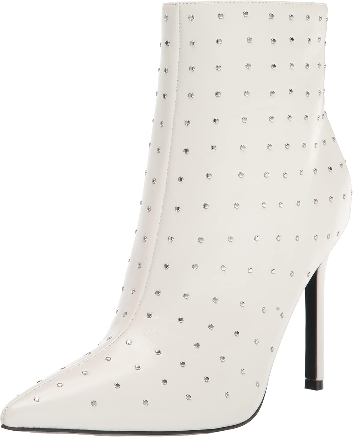 NINE WEST Women's Farrah Ankle Boot, White, 7.5