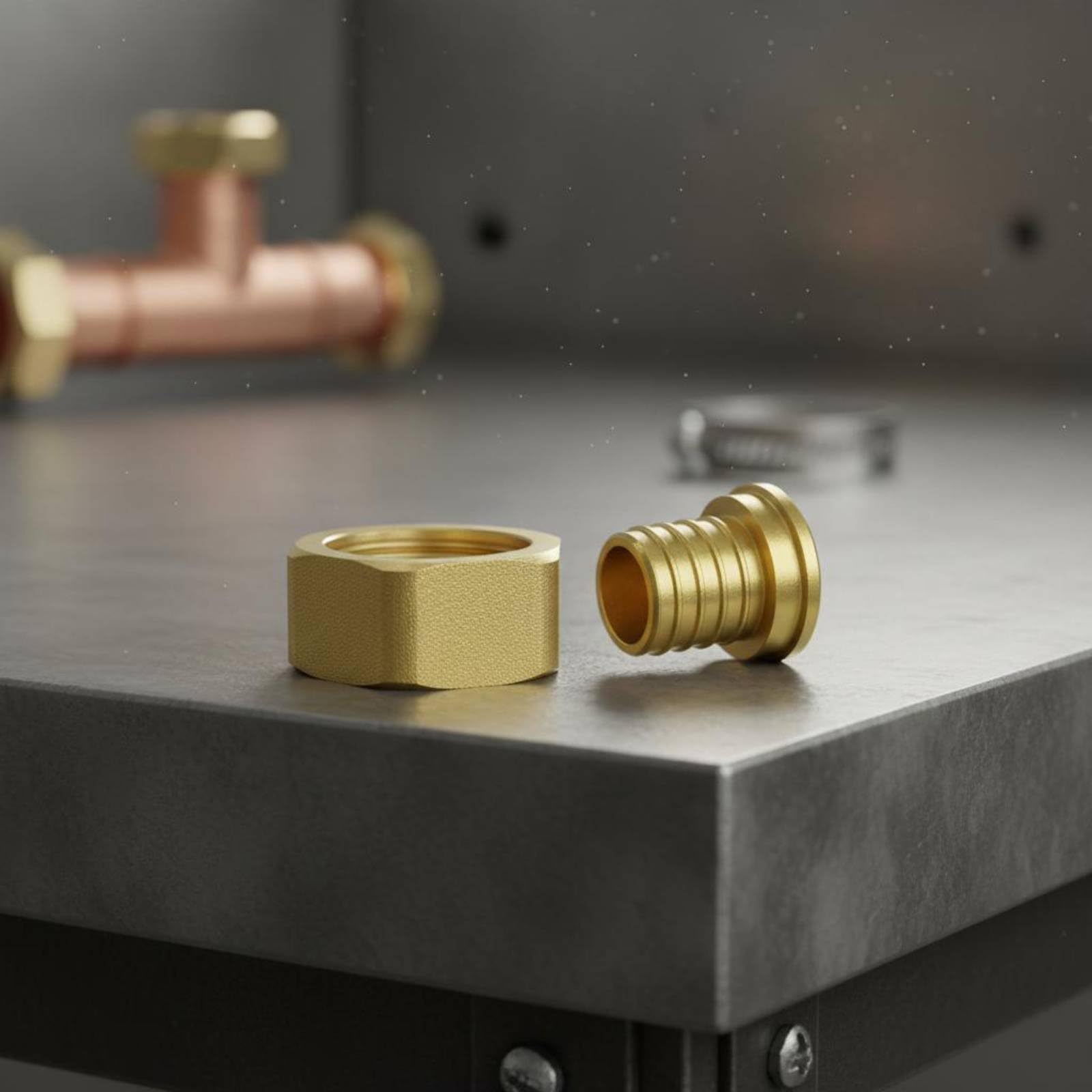 MERIGLARE Messing Rohrverbinder Rohrkupplung Rohrfitting Schlauchanschluss mit Auslaufsicherer Dichtung Und Rutschfestem Band für Heißwasser- Und, Tsa-su25-3-4f