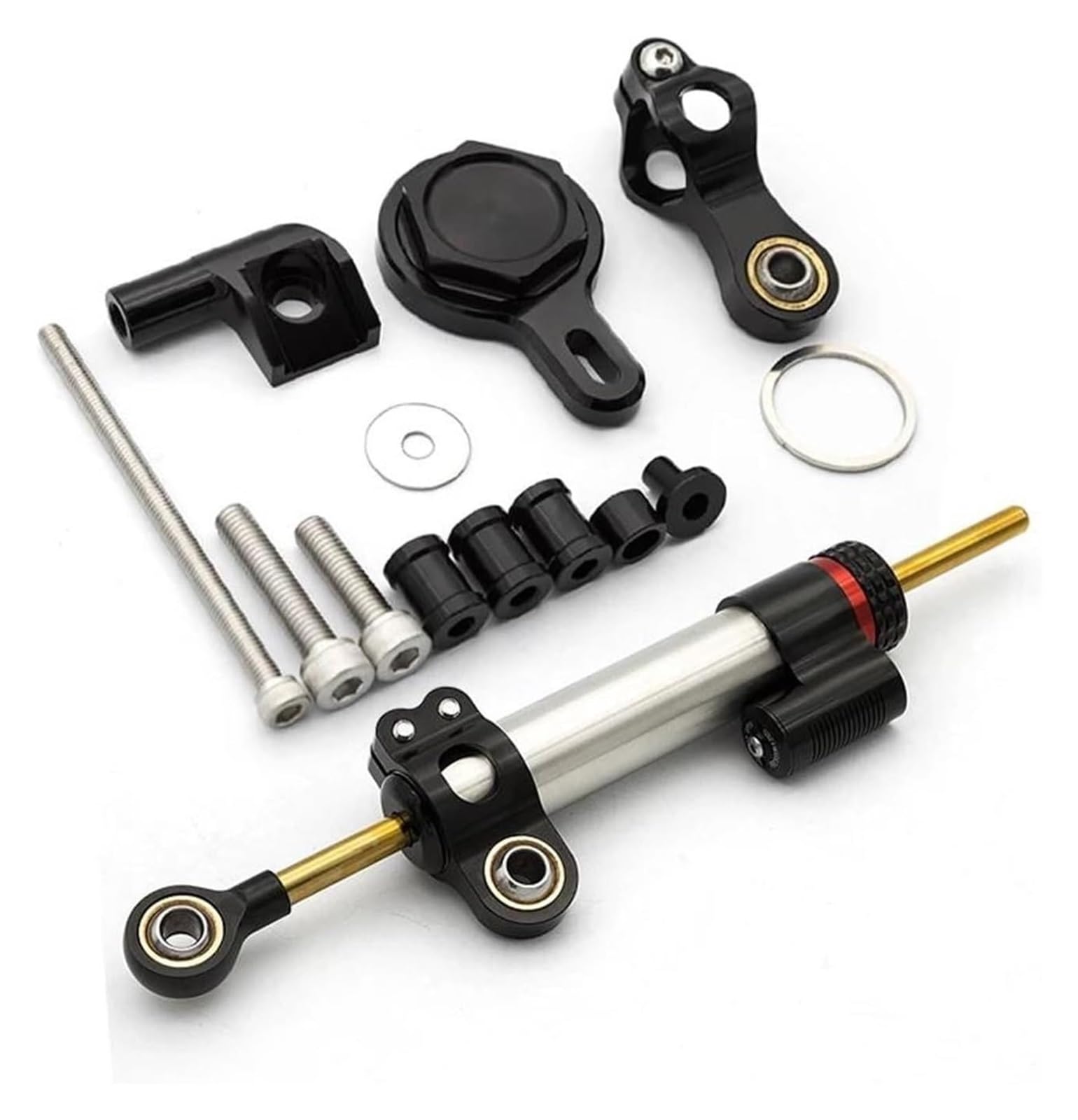 Amortiguador De Direccion para Y&amaha YZF R1 YZF-R1 1998-2001 Kit De Soporte De Soporte De Montaje De Amortiguadores Estabilizadores Amortiguador Dirección Motocicleta Estabilizador(6)