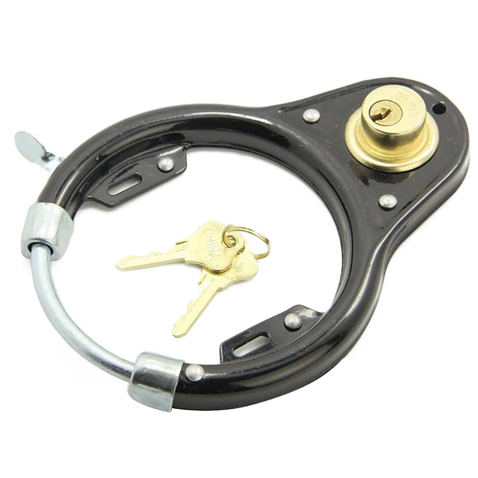 Ulafbwur A Steel Bicycle U Shape Bike Cycle Wheel Scooter Motorbike Security Lock With 2 Keys