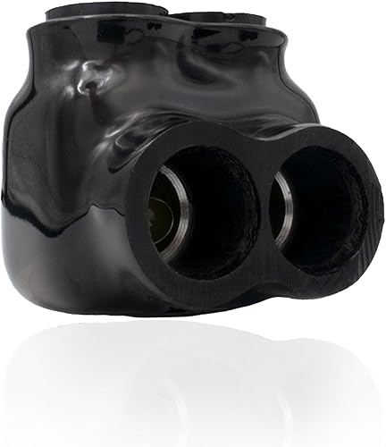 AP-10302 Conector de empalme aislado negro, Rango de cables 2-14, Conductor de alimentación eléctrica de entrada de un solo lado, Prellenado con