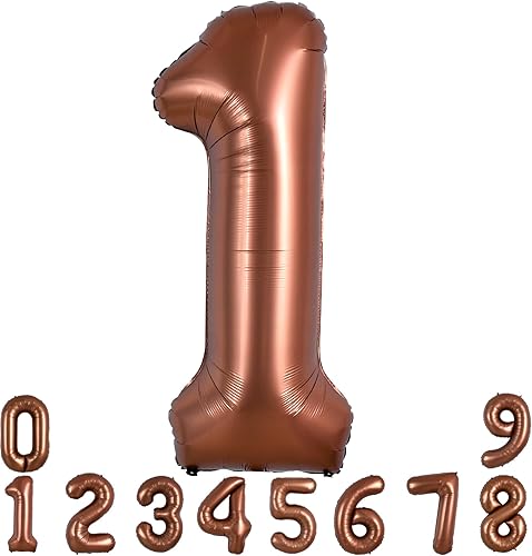 Miniatura 13 de TONIFUL Globos arcoíris de 40 pulgadas con números grandes del 0 al 9, globos digitales número 4 para helio, globos de aluminio Mylar con números