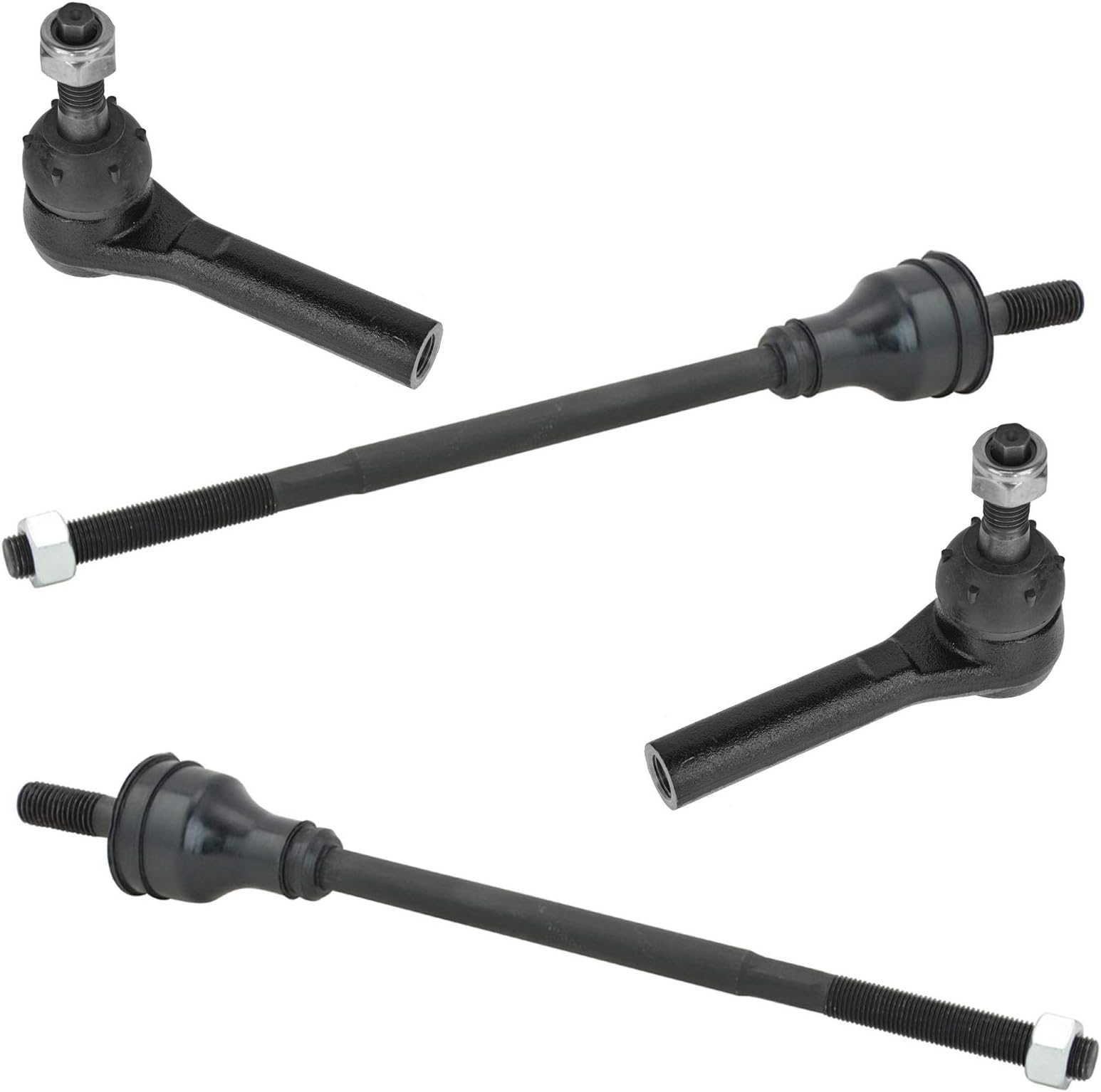 TRQ 4 Piece Kit Inner Outer Tie Rod End LH RH for Chevy GMC Van 2500 3500
