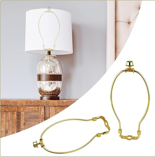 Miniatura 6 de 2 soportes de arpa de pantalla de 9 pulgadas, soporte de pantalla de lámpara desmontable, accesorios de iluminación resistentes para lámparas de pie