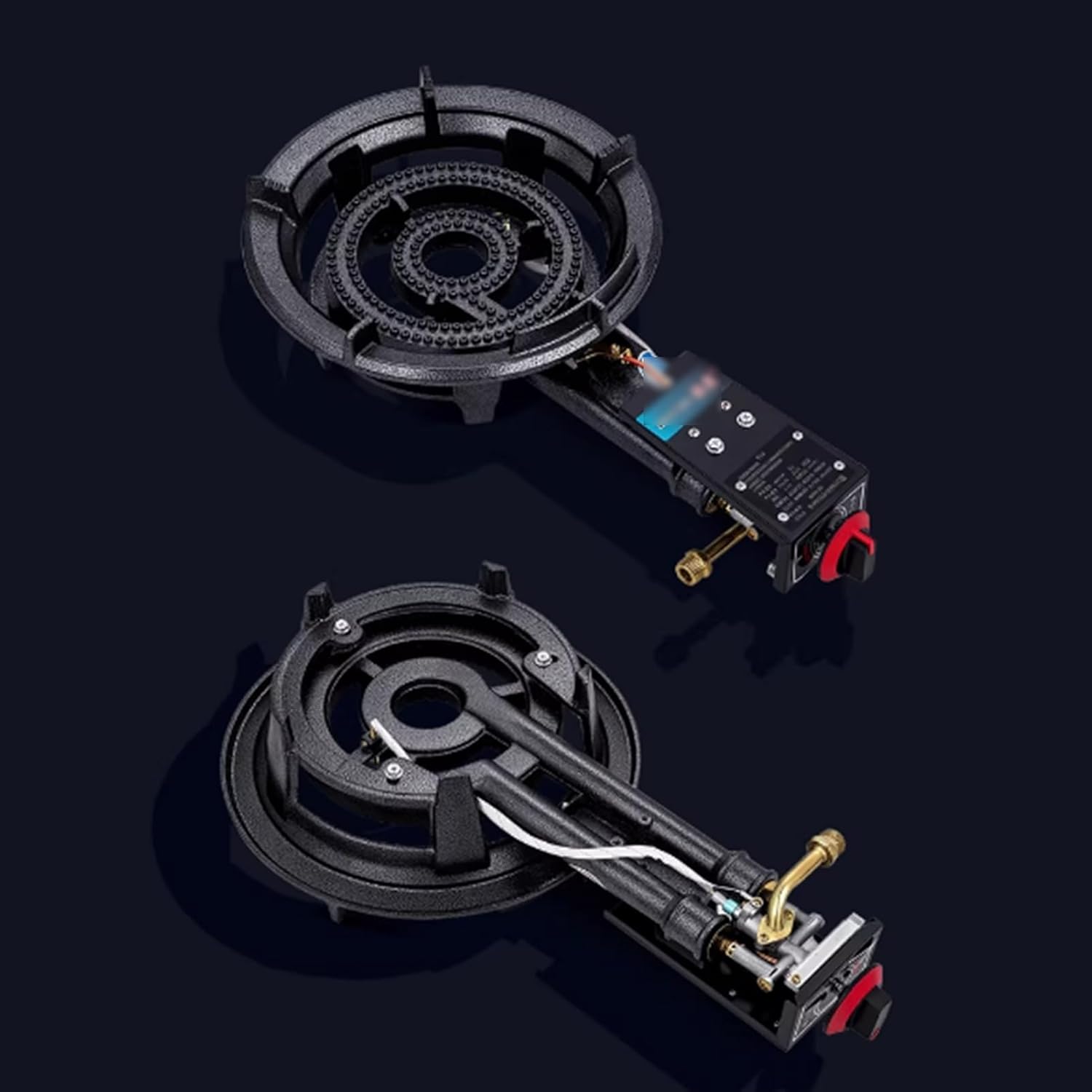 60cm Portable Gas Stove,8.7KW Fire Ring High-Efficiency Hob,Commercial LPG/Natural Countertop,with Cast Iron Windproof and Auto-Ignition(Ng)