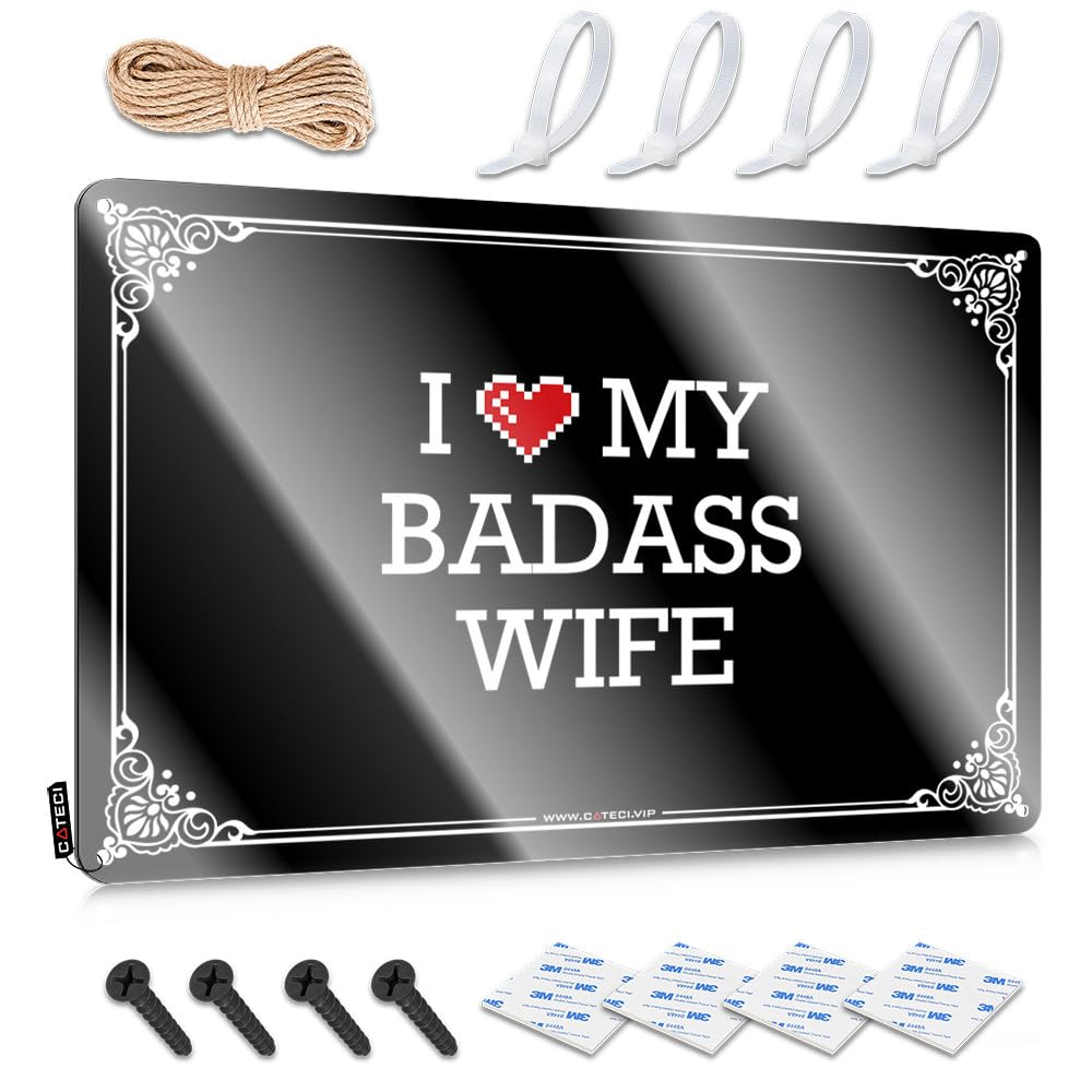 Fzfn Colour I Love My Badass Wife Accessories Distressed - Beauty Plaque Wall Art Decoration(30X40cm)