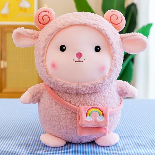 YIUNL Kawaii Sheep Plush Toy Cute Plush Lamb Pillow Dolls Stuffed Animal Toys for Kids/Girls Christmas Birthday Gifts 40cm Pink