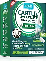 Equaliv Multi Cartliv – Colágeno Tipo II com Ácido Hialurônico para Melhora da Função Articular e Mobilidade – 60 Comprimidos