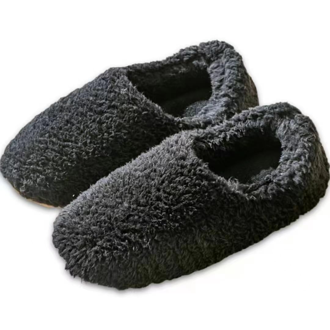 Cozy Terry Cloth Foldable House Slippers Fluffy Fuzzy Closed Toe Comfy Memory Foam Home Shoes Lightweight Non-slip Machine Washable Warm Indoor Shoes
