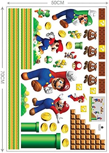 Amazon スーパーマリオ ルイージ ウォールステッカー ウォールステッカー オンライン通販