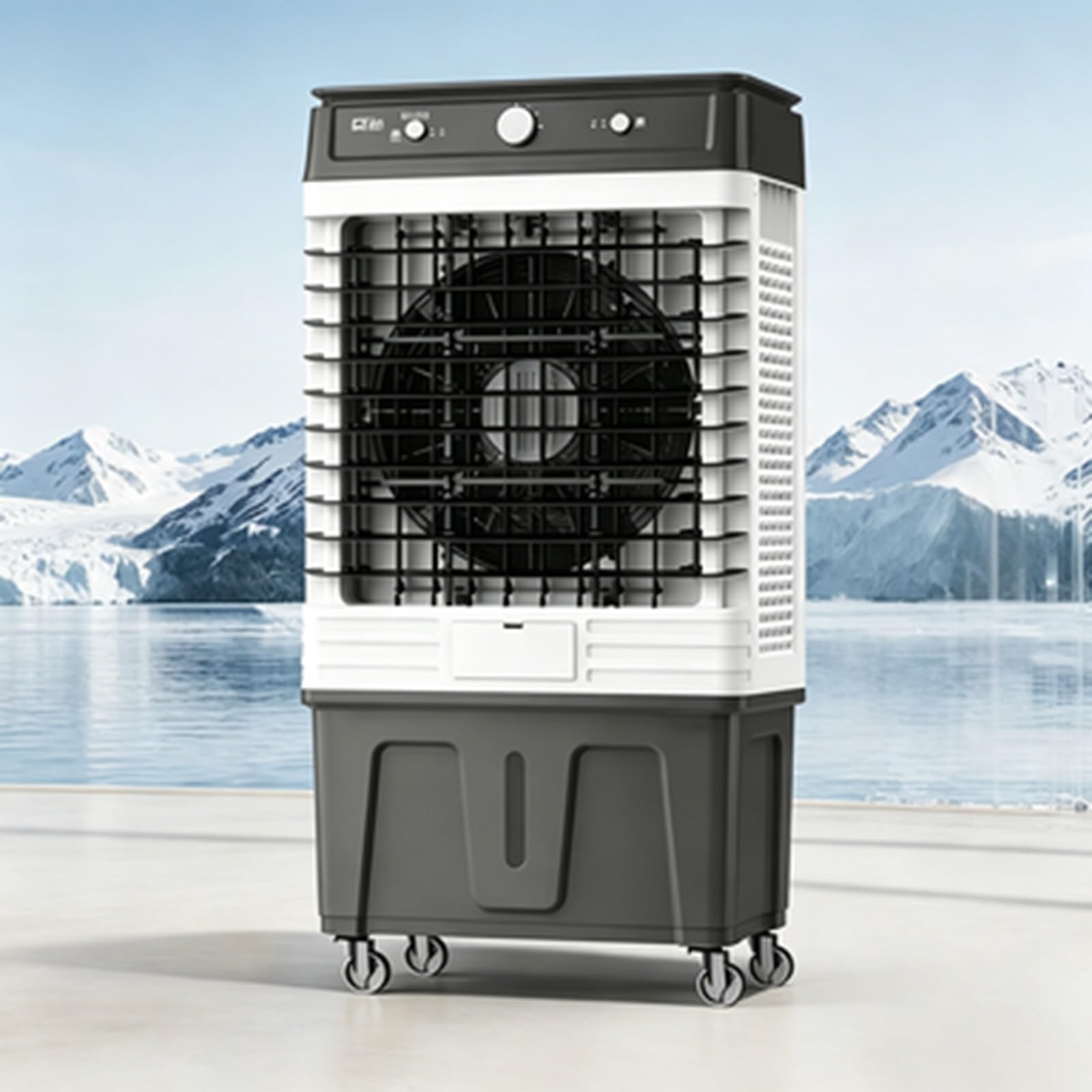 Portable Evaporative Air Cooler, Mobile Water Cooling Swamp Cooler