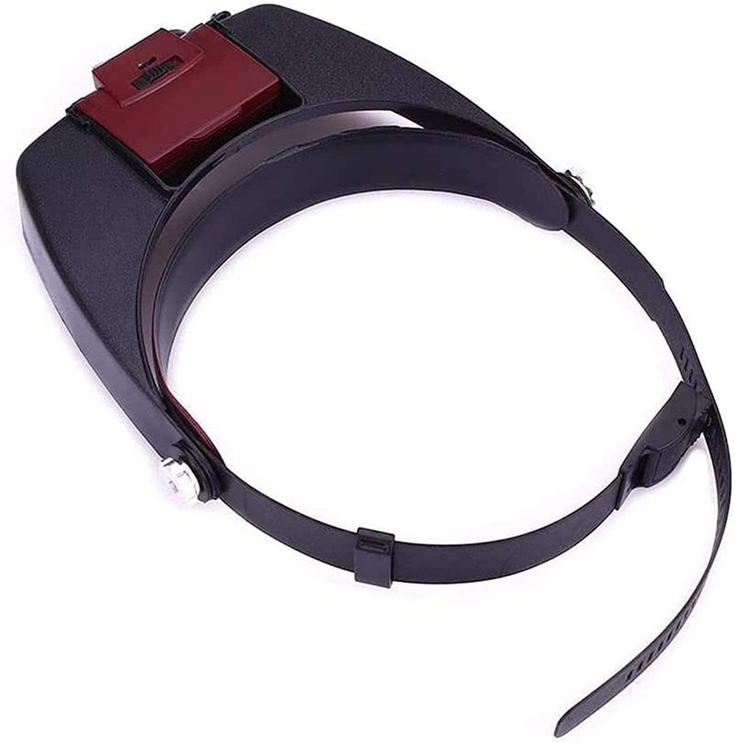 Kopfbandlupe, beleuchtete Vergrößerungsbrille mit Kopfhalterung, verstellbare Juwelier-Kopfbandlupe mit beleuchteter Vergrößerungslinse und 2 LED-Lichtblenden zum Lesen von Schmuck