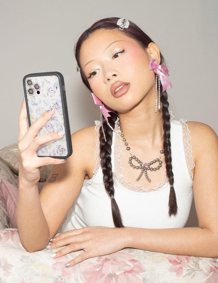 Image of Wildflower Cases - Compatible with iPhone 16 Pro Max | Protective Bumper, 6.5ft Drop Test Certified, Women Owned Small Business | Bunnies in Bonnets